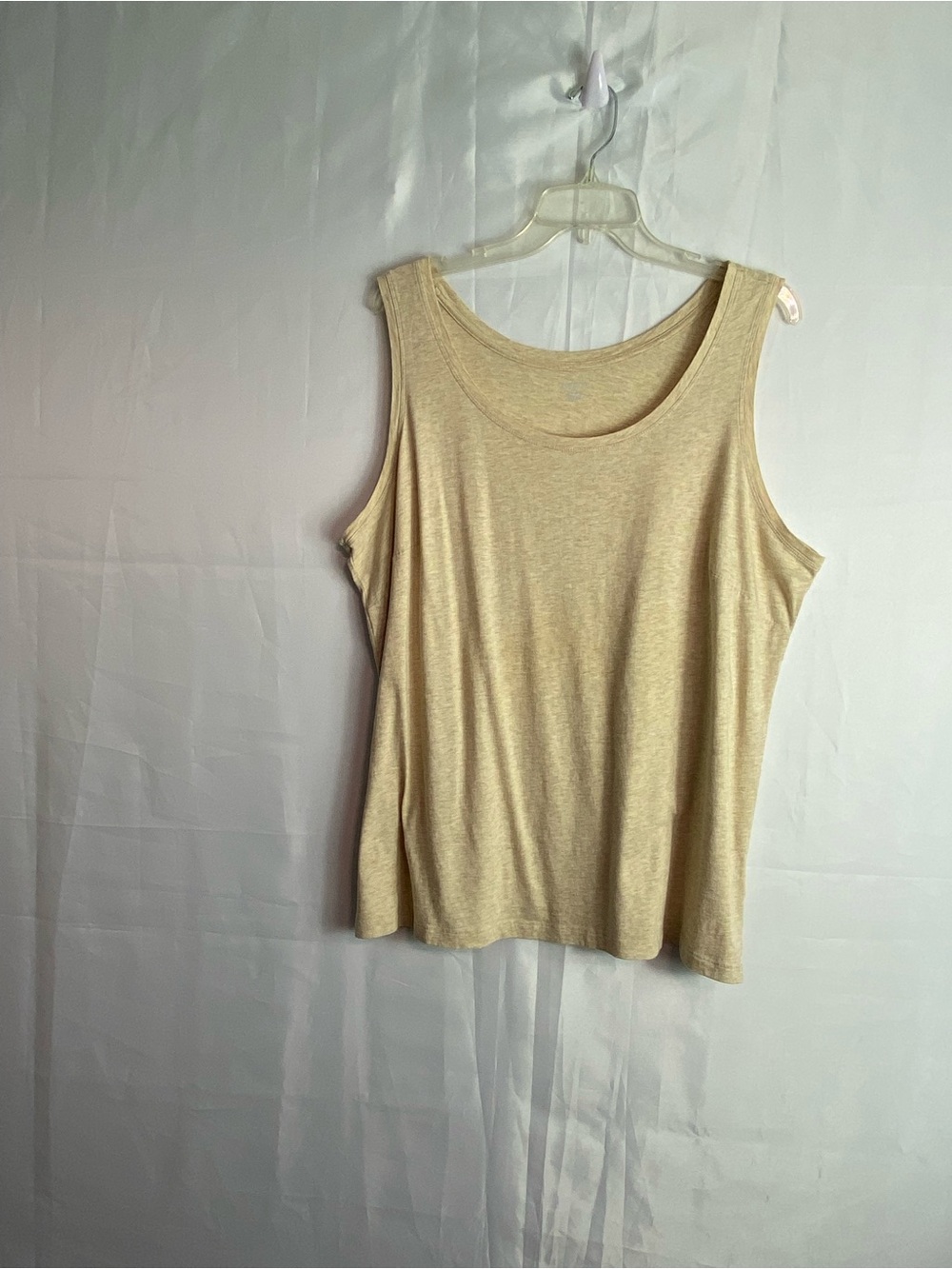 Lands' End Women's Beige Scoop Neck Tank Top